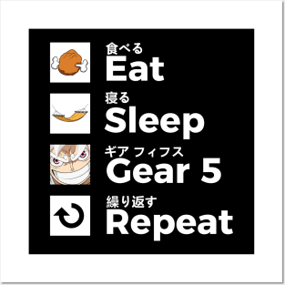 Eat Sleep Gear 5 Repeat Posters and Art